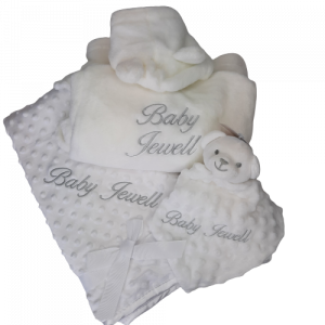 unique minky set with bathrobe
