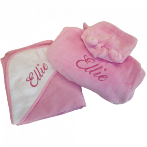 bathrobe and hooded towel