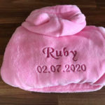 pink bathrobe