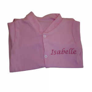 pink babygrow 100% cotton