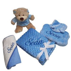 Blue Premium Baby best gift. embroidery name