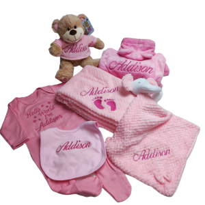 Waffle set with teddy