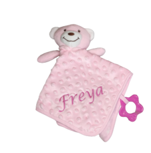 comforter with teething ring