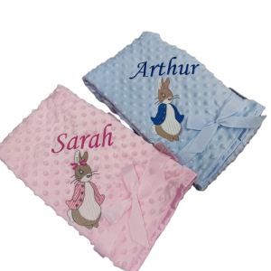minky baby blanket Peter Rabbit