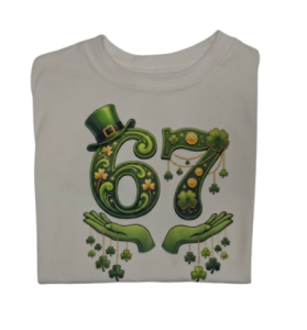 St. Patrick's day -white t-shirt 6-7 option 2