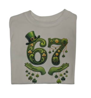 St. Patrick's day -white t-shirt 6-7 option 2