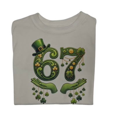 St. Patrick's day -white t-shirt 6-7 option 2