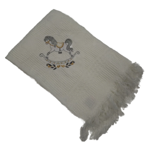 Shawl with rocking horse