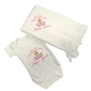 Christening shawl & vest